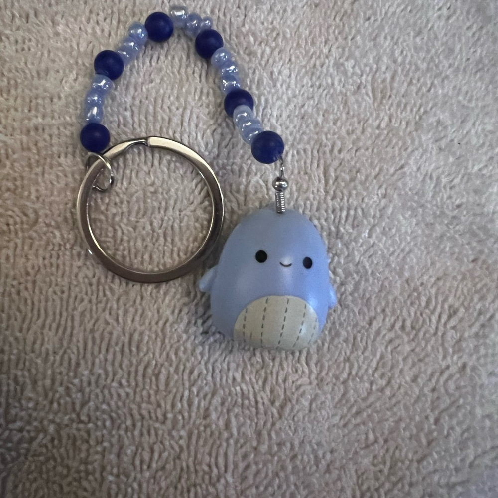 Squishmallow Samir Whale Keychain